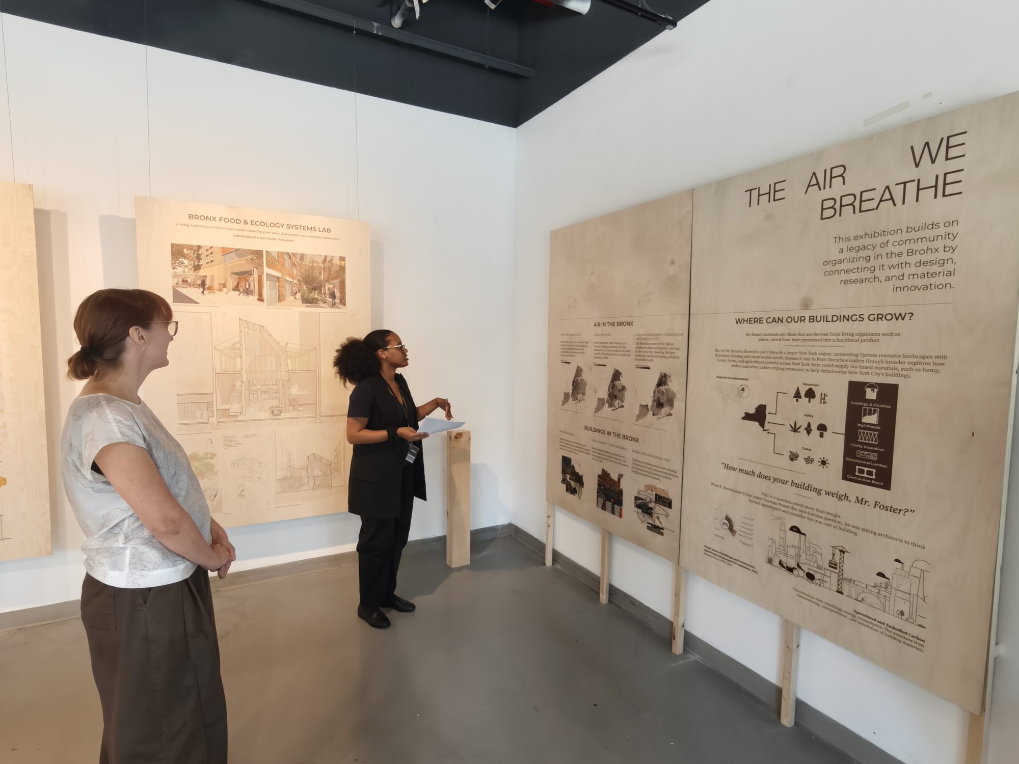 The Air We Breathe — visitors viewing the works